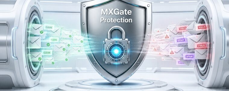 MXGate güvenlik geçidinde temiz e-postaların onaylanarak geçmesi, virüs ve spam etiketli iletilerin ayrılması